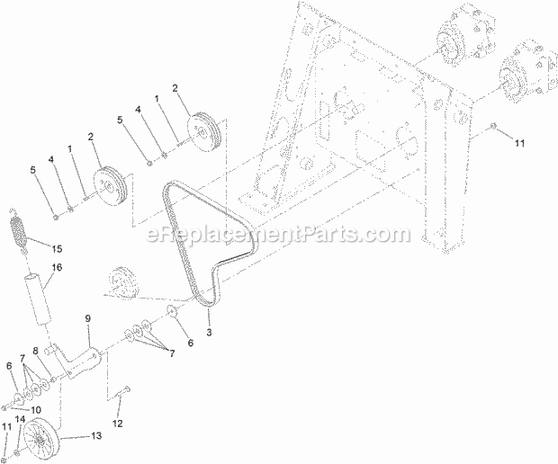 Toro 22321 (315000001-315999999) Tx 427 Compact Tool Carrier, 2015 Hydraulic Pump Pulley Assembly Diagram