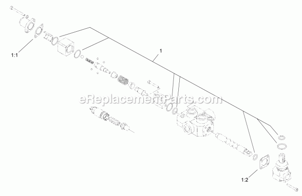 Toro 22322 (290000001-290999999) Tx 427 Wide Track Compact Utility Loader, 2009 One Spool Valve Assembly No. 104-2831 Diagram