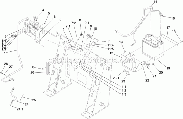 Toro 22322 (290000001-290999999) Tx 427 Wide Track Compact Utility Loader, 2009 Electrical System Assembly Diagram
