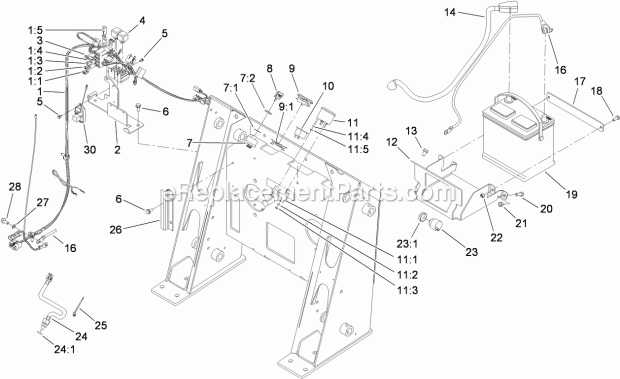 Toro 22322 (310000001-310999999) Tx 427 Wide Track Compact Utility Loader, 2010 Electrical System Assembly Diagram