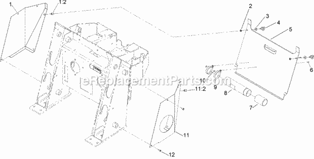 Toro 22322 (311000001-311999999) Tx 427 Wide Track Compact Utility Loader, 2011 Rear Access Cover Assembly Diagram