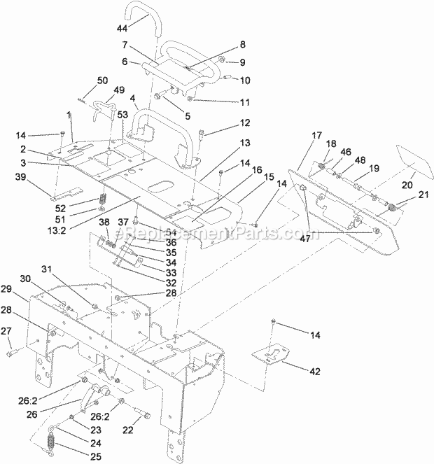 Toro 22322 (312000201-312999999) Tx 427 Wide Track Compact Utility Loader, 2012 Control Panel Assembly Diagram