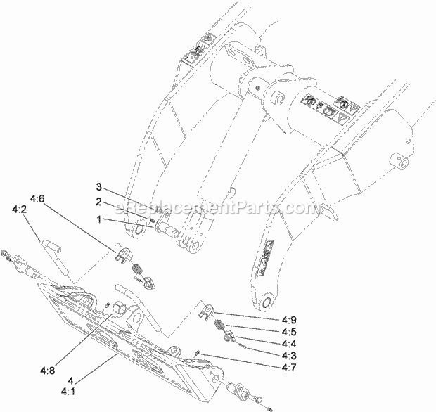 Toro 22322 (313000001-313999999) Tx 427 Wide Track Compact Utility Loader, 2013 Quick Attach Assembly Diagram