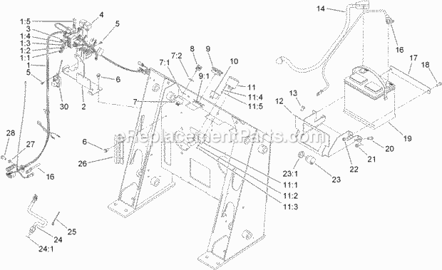 Toro 22322 (313000001-313999999) Tx 427 Wide Track Compact Utility Loader, 2013 Electrical System Assembly Diagram