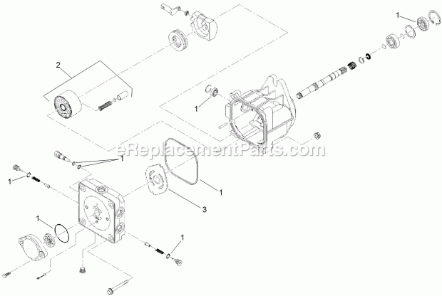Toro 22322 (315000001-315999999) Tx 427 Wide Track Compact Tool Carrier, 2015 Hydraulic Pump Assembly No. 106-5705 and 106-5706 Diagram