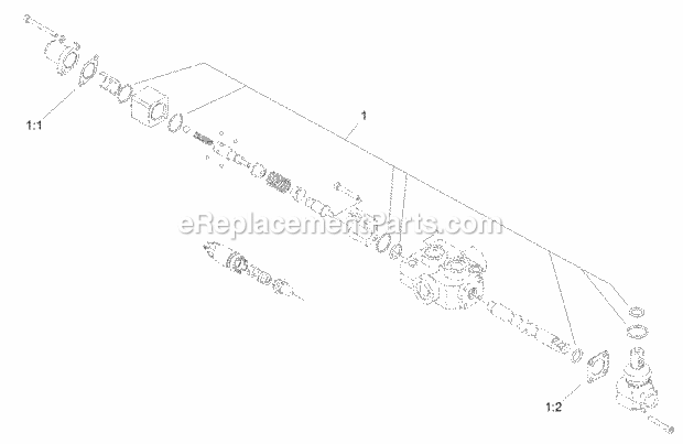 Toro 22322 (316000001-316999999) Tx 427 Wide Track Compact Tool Carrier, 2016 One Spool Valve Assembly No. 104-2831 Diagram