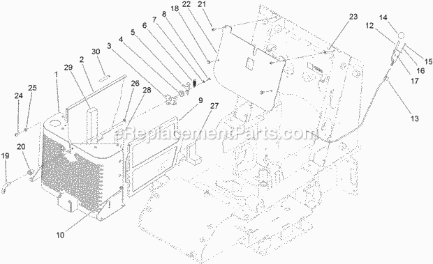 Toro 22323G (313000001-313999999) Tx 525 Compact Utility Loader, 2013 Grill Assembly Diagram