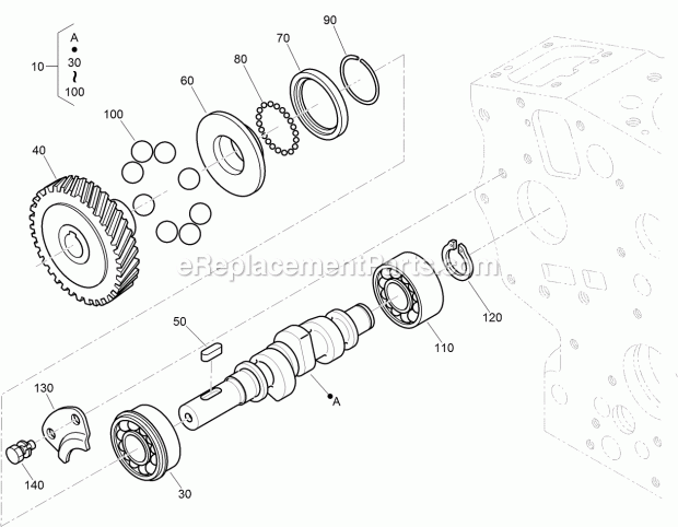 Toro 22323G (314000001-314999999) Tx 525 Compact Utility Loader, 2014 Fuel Camshaft Assembly Diagram