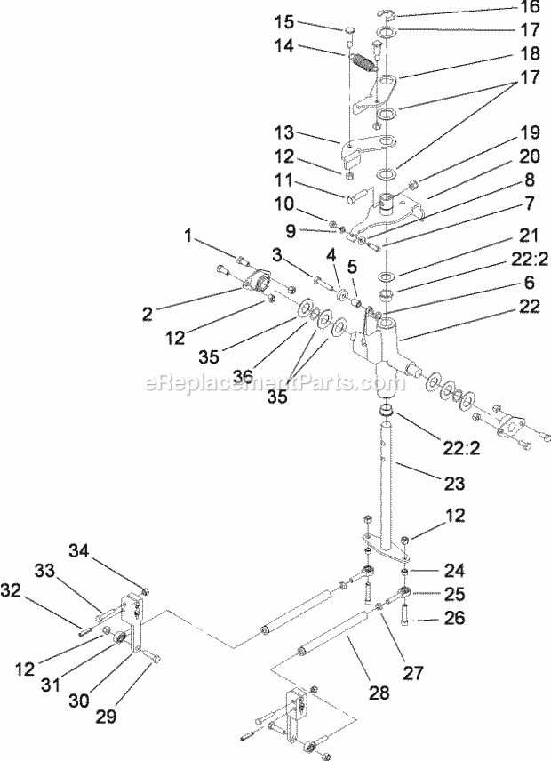 Toro 22323 (290000001-290000500) Tx 525 Compact Utility Loader, 2009 Traction Control Assembly Diagram
