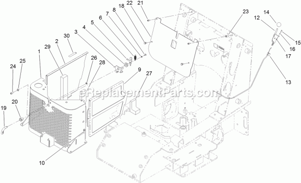 Toro 22323 (400000000-999999999) Tx 525 Compact Tool Carrier, 2017 Grill Assembly Diagram