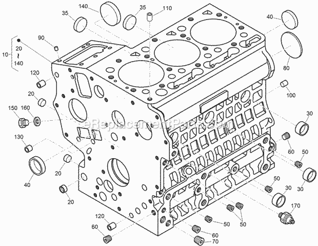 Toro 22323 (400000000-999999999) Tx 525 Compact Tool Carrier, 2017 Crankcase Assembly Diagram