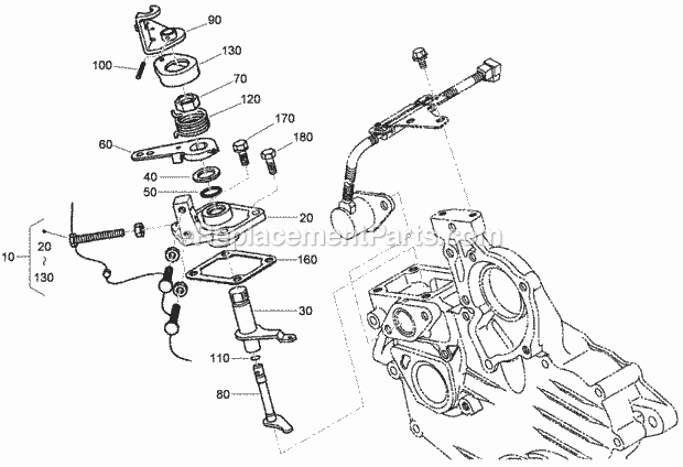 Toro 22324 (290000001-290000500) Tx 525 Wide Track Compact Utility Loader, 2009 Speed Control Plate Assembly Diagram