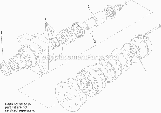 Toro 22324 (310000001-310999999) Tx 525 Wide Track Compact Utility Loader, 2010 Hydraulic Motor Assembly No. 114-1756 Diagram