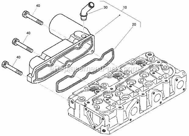 Toro 22324 (310000001-310999999) Tx 525 Wide Track Compact Utility Loader, 2010 Inlet Manifold Assembly Diagram
