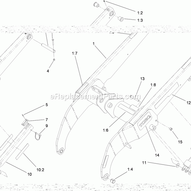 Toro 22324 (310000001-310999999) Tx 525 Wide Track Compact Utility Loader, 2010 Loader Arm Assembly Diagram