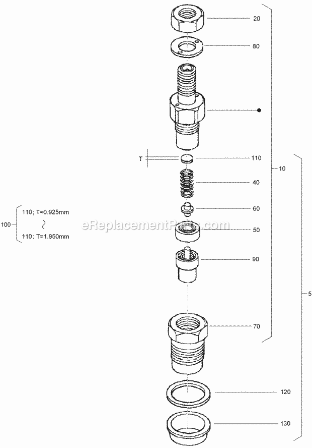 Toro 22324 (310000001-310999999) Tx 525 Wide Track Compact Utility Loader, 2010 Nozzle Holder Assembly Diagram