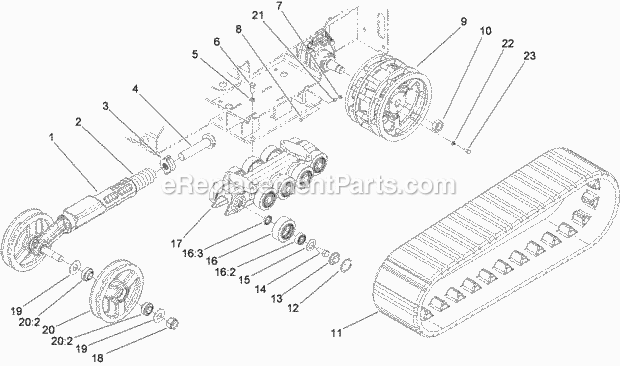 Toro 22324 (310000001-310999999) Tx 525 Wide Track Compact Utility Loader, 2010 Track and Traction Assembly Diagram