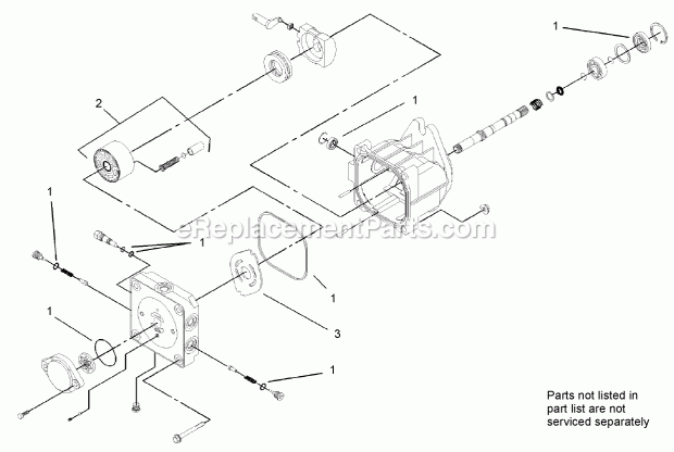 Toro 22324 (312000001-312999999) Tx 525 Wide Track Compact Utility Loader, 2012 Hydraulic Pump Assembly No. 106-9590 and 106-9591 Diagram