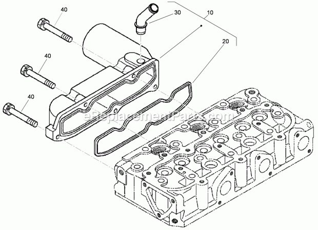 Toro 22324 (312000001-312999999) Tx 525 Wide Track Compact Utility Loader, 2012 Inlet Manifold Assembly Diagram
