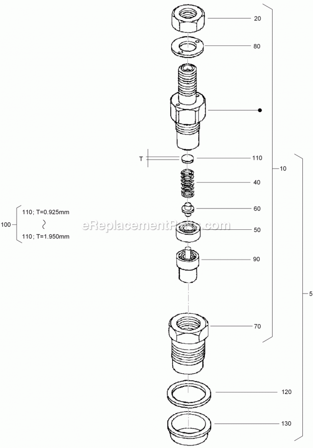 Toro 22324 (312000001-312999999) Tx 525 Wide Track Compact Utility Loader, 2012 Nozzle Holder Assembly Diagram