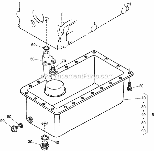 Toro 22324 (312000001-312999999) Tx 525 Wide Track Compact Utility Loader, 2012 Oil Pan Assembly Diagram