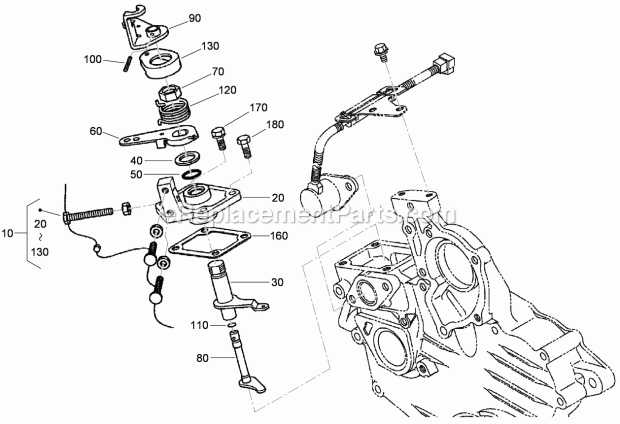 Toro 22324 (312000001-312999999) Tx 525 Wide Track Compact Utility Loader, 2012 Speed Control Plate Assembly Diagram