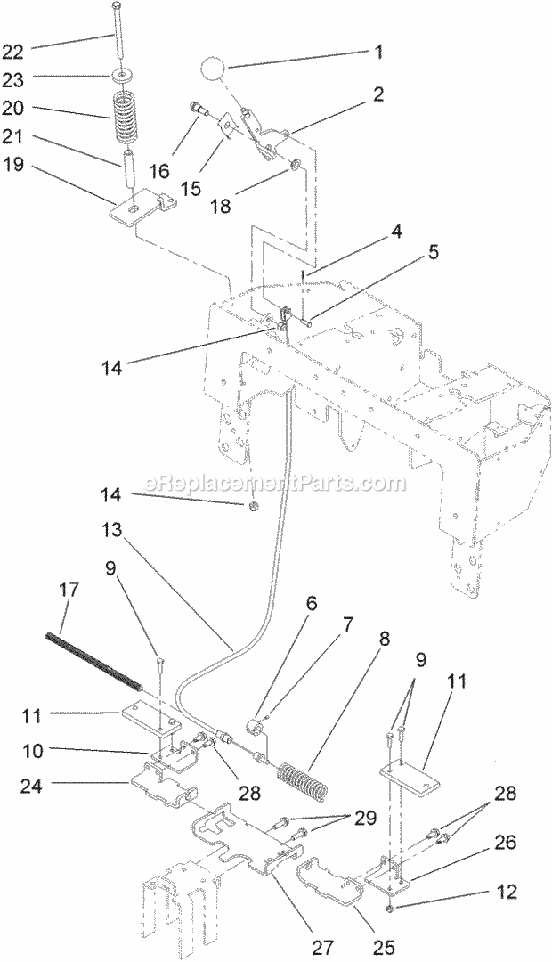 Toro 22324 (315000001-315999999) Tx 525 Wide Track Compact Tool Carrier, 2015 Parking Brake Assembly Diagram