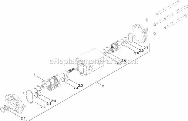 Toro 22324 (316000001-316999999) Tx 525 Wide Track Compact Tool Carrier, 2016 Hydraulic Pump Assembly No. 106-9589 Diagram