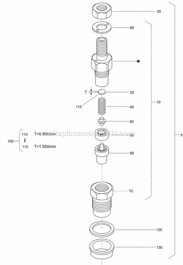 Toro 22324 (316000001-316999999) Tx 525 Wide Track Compact Tool Carrier, 2016 Nozzle Holder Assembly Diagram