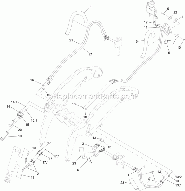 Toro 22327 (315000001-315999999) Tx 1000 Compact Utility Loader, 2015 Loader Hydraulic Assembly Diagram
