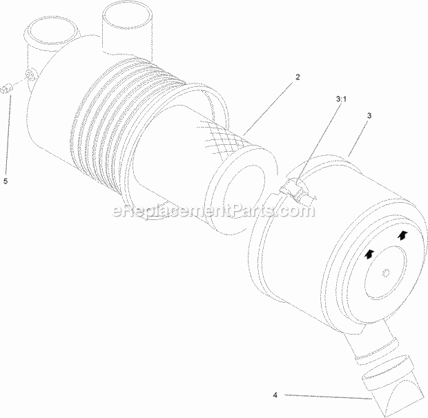 Toro 22327 (316000001-316000163) Tx 1000 Compact Tool Carrier, 2016 Air Cleaner Assembly No. 93-2190 Diagram