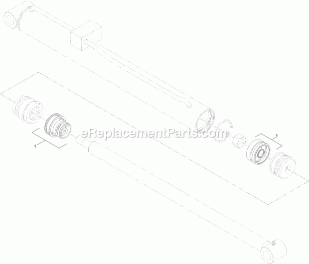 Toro 22328 (315000001-315999999) Tx 1000 Wide Track Compact Utility Loader, 2015 Hydraulic Cylinder Assembly No. 130-5176 Diagram