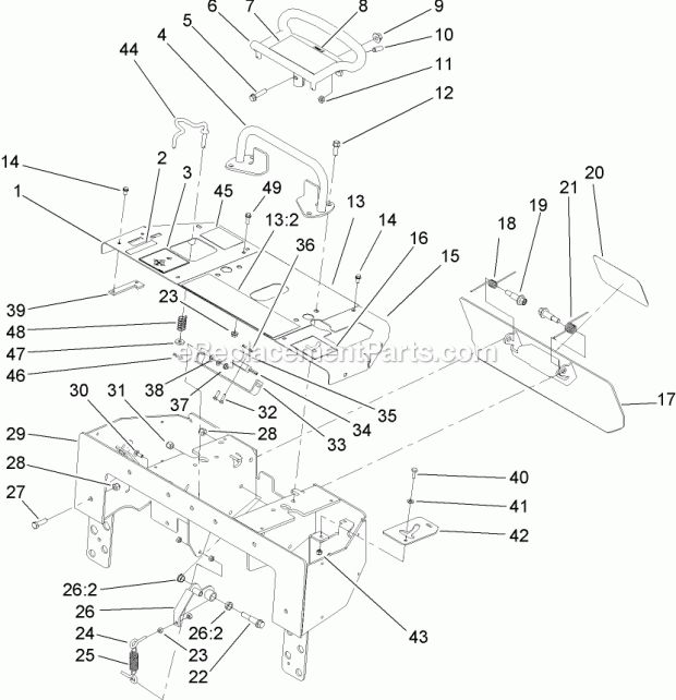 Toro 22333 (270000401-270999999) Tx 525 Compact Utility Loader, 2007 Control Panel Assembly Diagram