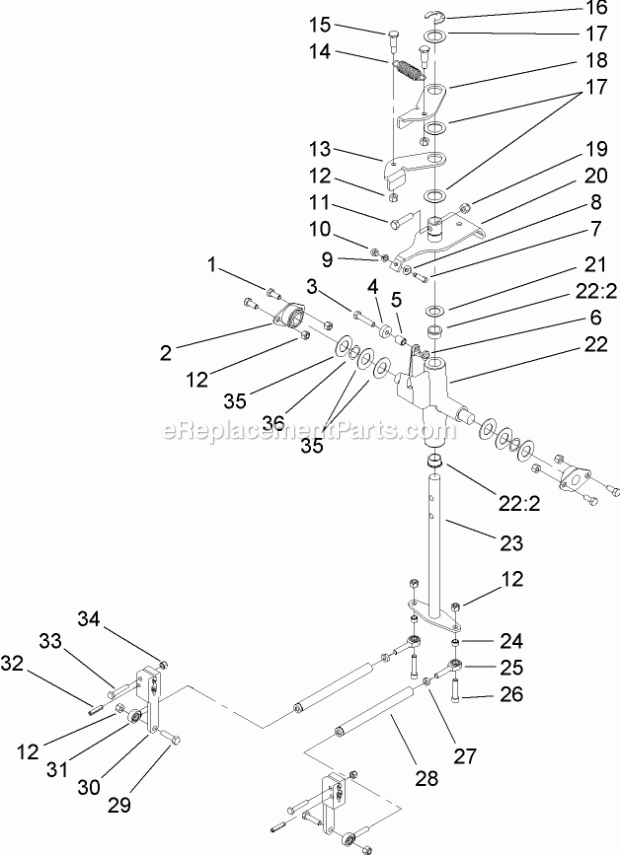 Toro 22333 (270000401-270999999) Tx 525 Compact Utility Loader, 2007 Traction Control Assembly Diagram