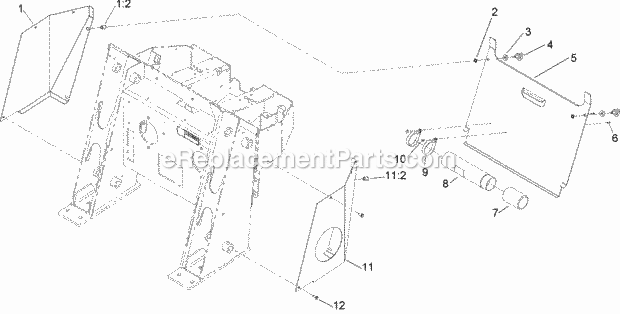 Toro 22333 (280000001-280999999) Tx 525 Compact Utility Loader, 2008 Rear Access Cover Assembly Diagram