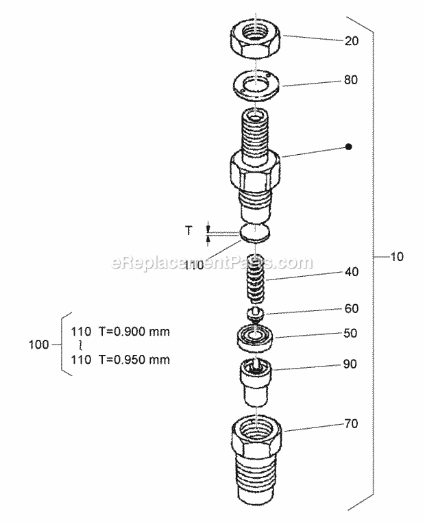 Toro 22334 (280000001-280999999) Tx 525 Wide Track Compact Utility Loader, 2008 Nozzle Holder and Components Diagram