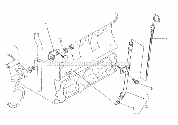 Toro 22337CP (313000001-313999999) 320-d Compact Utility Loader, 2013 Dipstick and Guide Assembly Diagram