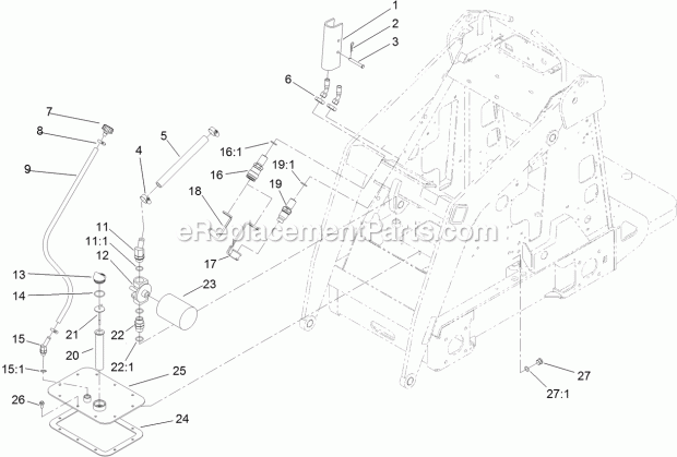 Toro 22337CP (313000001-313999999) 320-d Compact Utility Loader, 2013 Hydraulic Tank and Filter Assembly Diagram