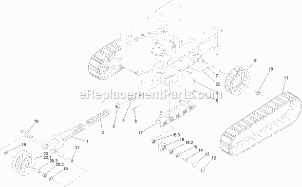 Toro 22342HD (315000001-315999999) Tx 427 Narrow Track Compact Utility Loader, 2015 Track and Traction Assembly Diagram