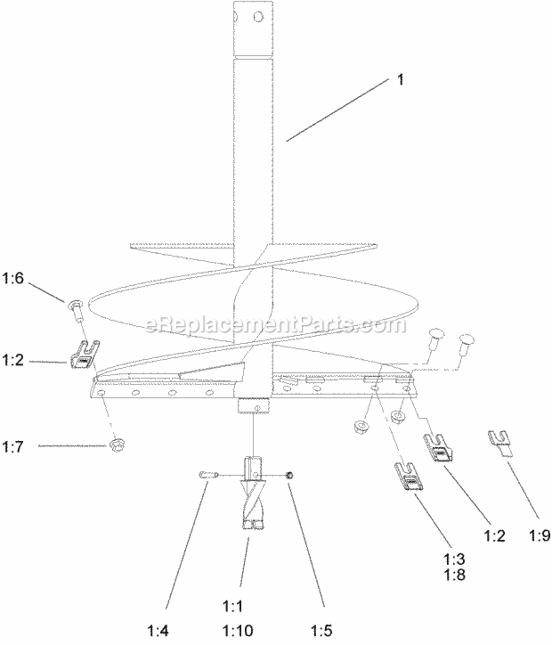 Toro 22405 (220000001-220999999) 15in Auger, Compact Utility Loaders, 2002 24 Inch Auger Assembly Diagram