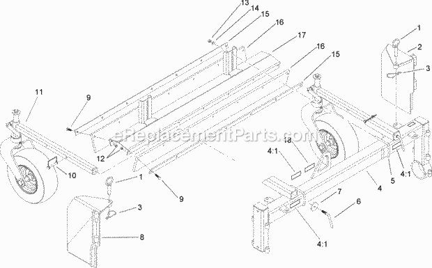 Toro 22425 (313000001-313999999) Power Box Rake, Compact Utility Loaders, 2013 Frame Assembly Diagram