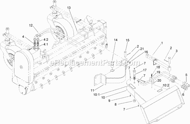 Toro 22425 (313000001-313999999) Power Box Rake, Compact Utility Loaders, 2013 Mounting Assembly Diagram