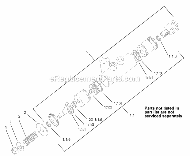 Toro 22429 (230000001-230999999) Stump Grinder, Compact Utility Loaders, 2003 Hydraulic Cylinder Assembly No. 104-6094 Diagram