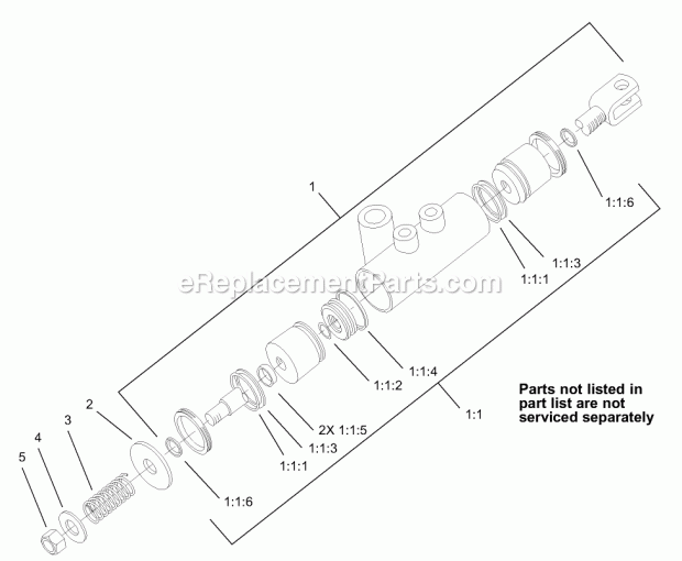 Toro 22429 (240000001-240999999) Stump Grinder, Compact Utility Loaders, 2004 Hydraulic Cylinder Assembly No. 104-6094 Diagram
