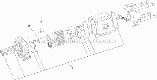 Toro 22429 (240000001-240999999) Stump Grinder, Compact Utility Loaders, 2004 Hydraulic Gear Motor No. 104-2010 Diagram
