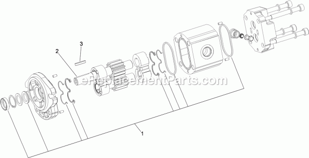 Toro 22429 (310000001-310999999) Stump Grinder, Compact Utility Loaders, 2010 Hydraulic Gear Motor No. 104-2010 Diagram