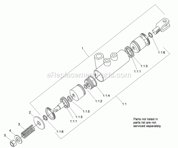 Toro 22429 (314000001-314999999) Stump Grinder, Compact Utility Loaders, 2014 Hydraulic Cylinder Assembly No. 104-6094 Diagram