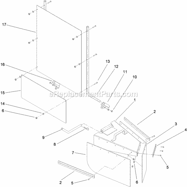 Toro 22429 (314000001-314999999) Stump Grinder, Compact Utility Loaders, 2014 Shield and Guard Assembly Diagram
