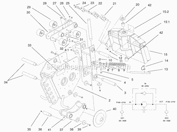 Toro 22437 (990001-999999) (1999) Vibratory Plow, Compact Utility Loaders Vibratory Plow Assembly Diagram
