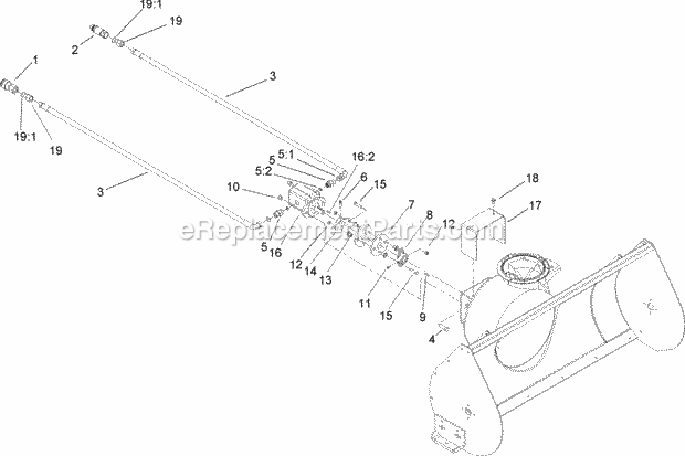 Toro 22456 (240000001-240999999) Snowthrower, Dingo And Dingo Tx, 2004 Hydraulic Hose and Pump Assembly Diagram